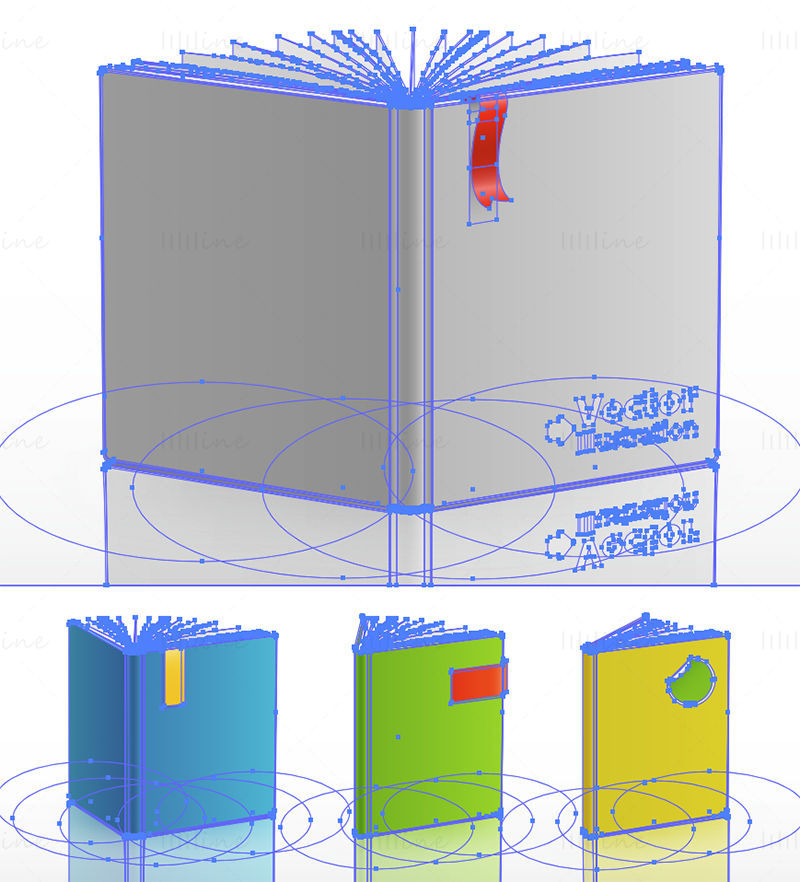 Unfolded book vector
