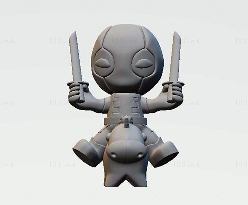 Licorne Deadpool Modèle d'impression 3D STL