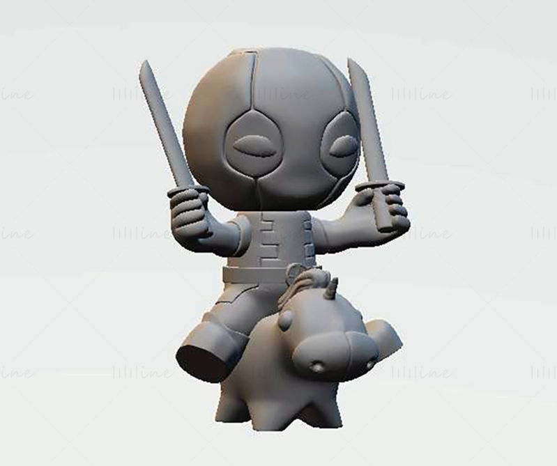 Unicornio Deadpool Modelo de impresión 3D STL