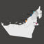 United Arab Emirates map vector
