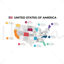USA map vector