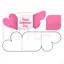 Valentine's Day card die cutting line vector eps