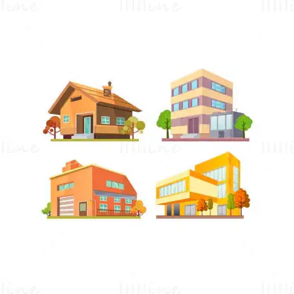 Vector 3D houses