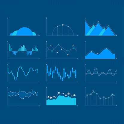 Vector infographic data graphs and charts