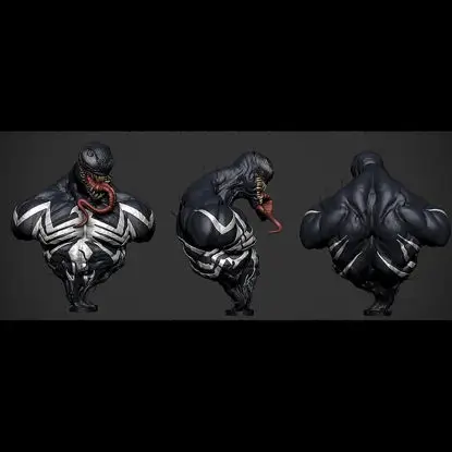 Venom Bust 3D-utskriftsmodell STL