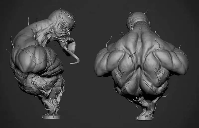 Modello di stampa 3D del busto di Venom STL