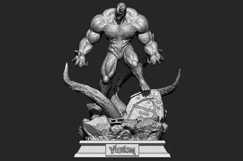 Venom Diorama 3D Baskı Modeli STL