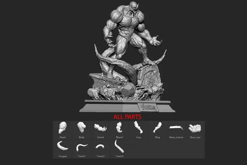 Venom Diorama 3D-printmodel STL