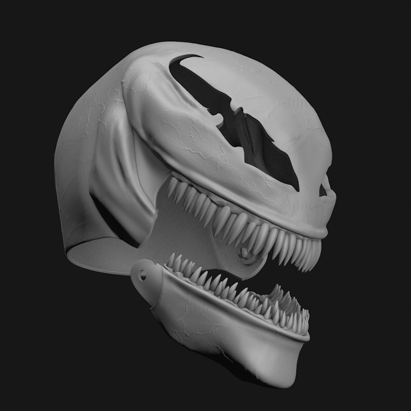 Venom Helmet 3D Print Model STL