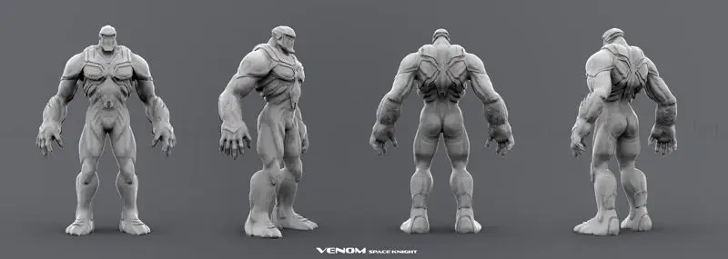 Venom Space Knight 3D-utskriftsmodell STL