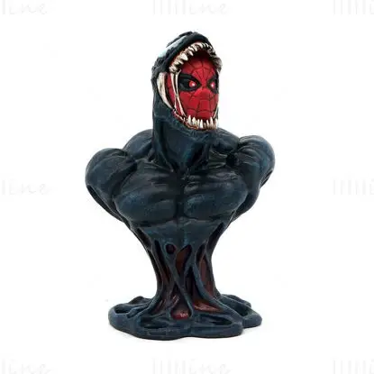 Venom Örümcek Büstü 3D Baskı Modeli STL
