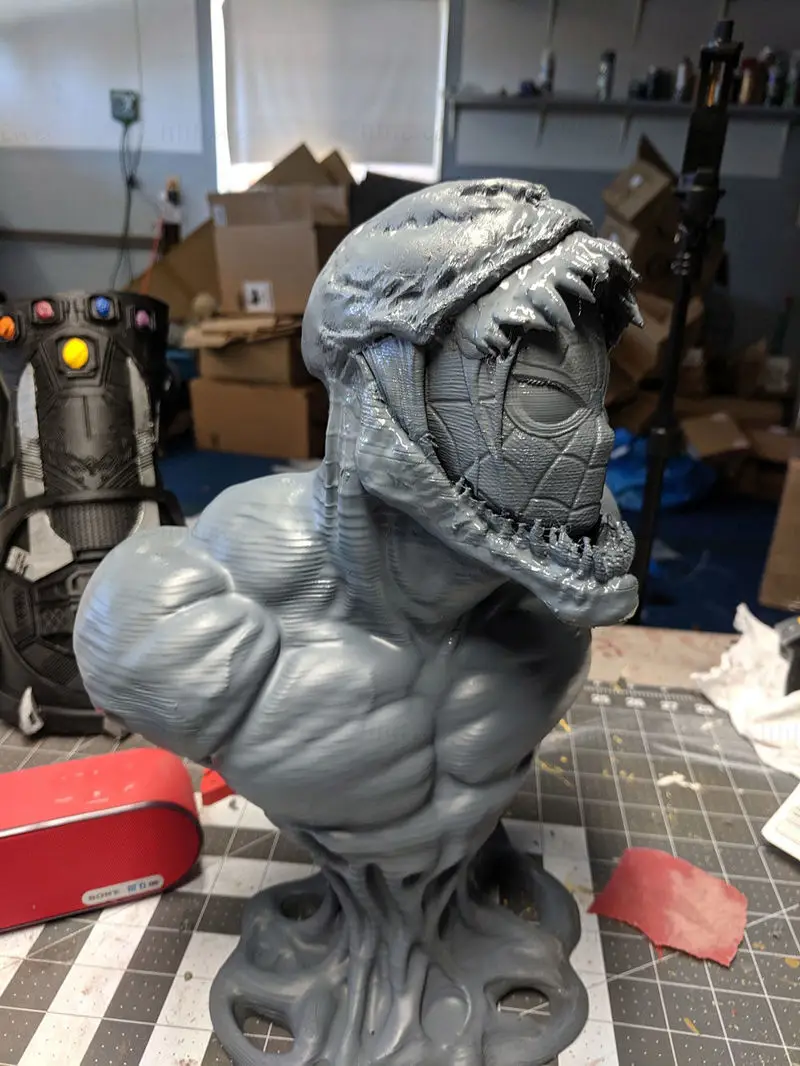 ヴェノム スパイダーマン 胸像 3D プリント モデル STL