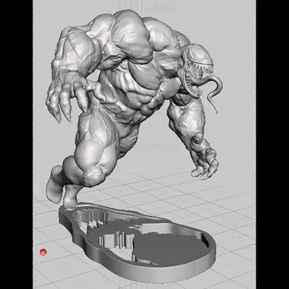 Venom Statue 3D Print Model STL