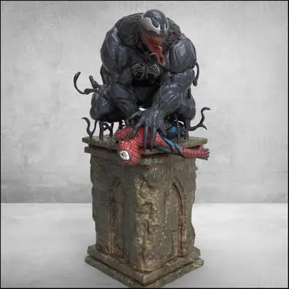 Venom vs Spiderman modello di stampa 3D STL