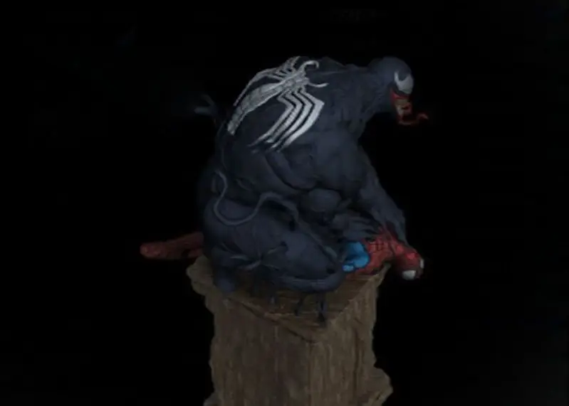 Venom versus Spiderman 3D-printmodel STL