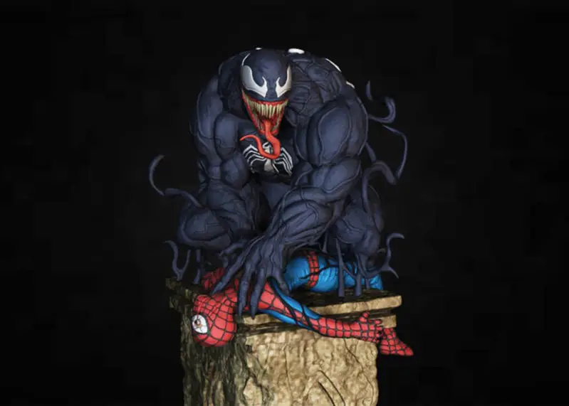 Venom vs Spiderman 3D tiskový model STL