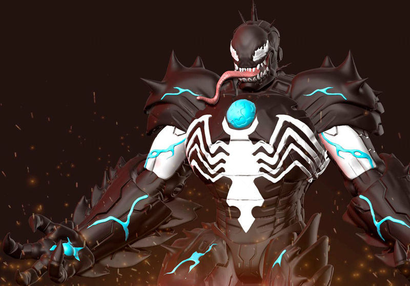 Venomized Iron Man Modèle 3D prêt à imprimer STL