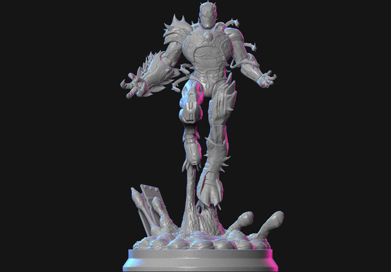 Venomized Iron Man 3D Model Ready to Print STL