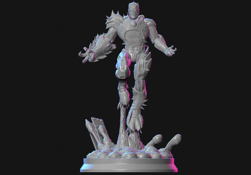 Venomized Iron Man 3D Model Ready to Print STL