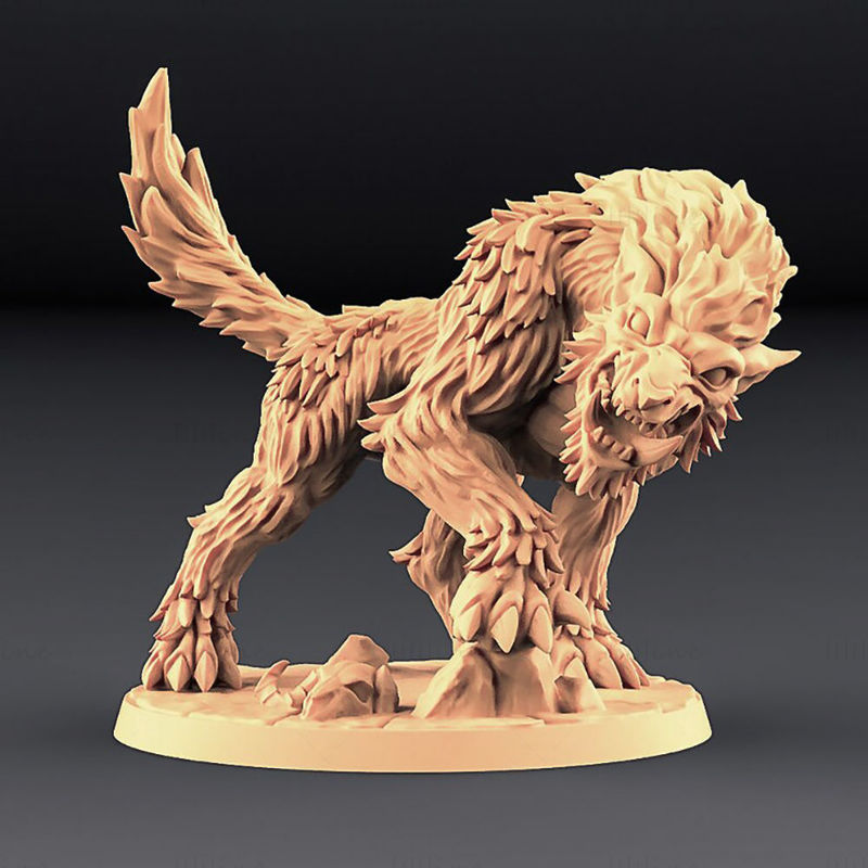 骑着血牙狼人的Vesdra - 兽人 3D 打印模型 STL