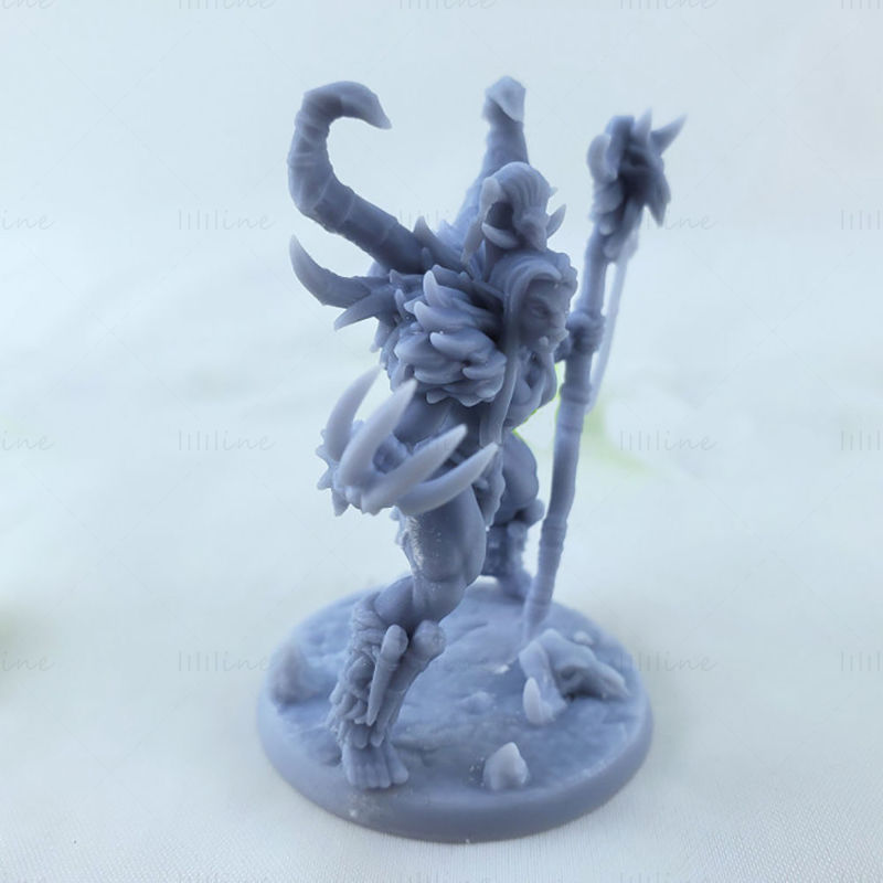 Vesdra the Shaman - Lady Orc Shaman 3D Printing Model STL
