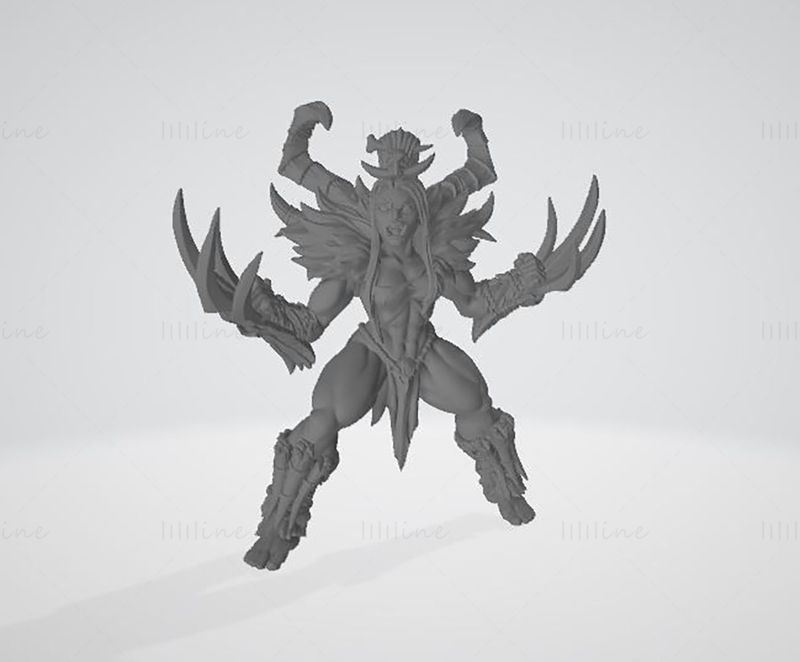 Vesdra die Schamanin – Lady Orc Shaman 3D-Druckmodell STL