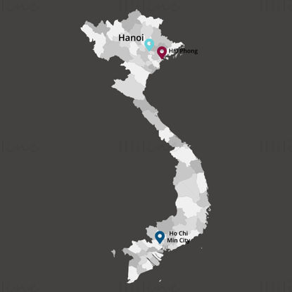 Vietnam map vector