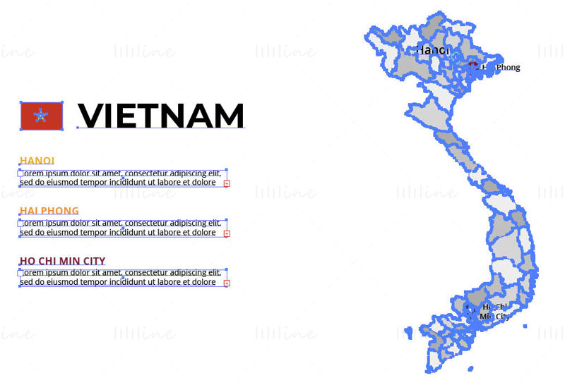Vietnam harita vektörü