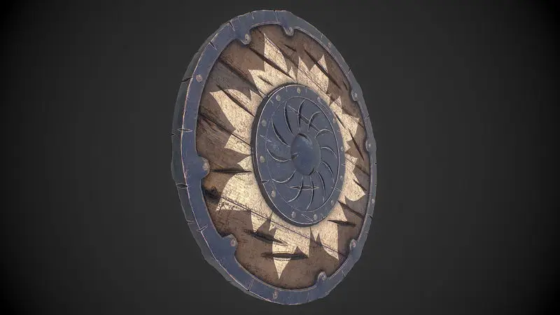 Modelo 3D do escudo Viking