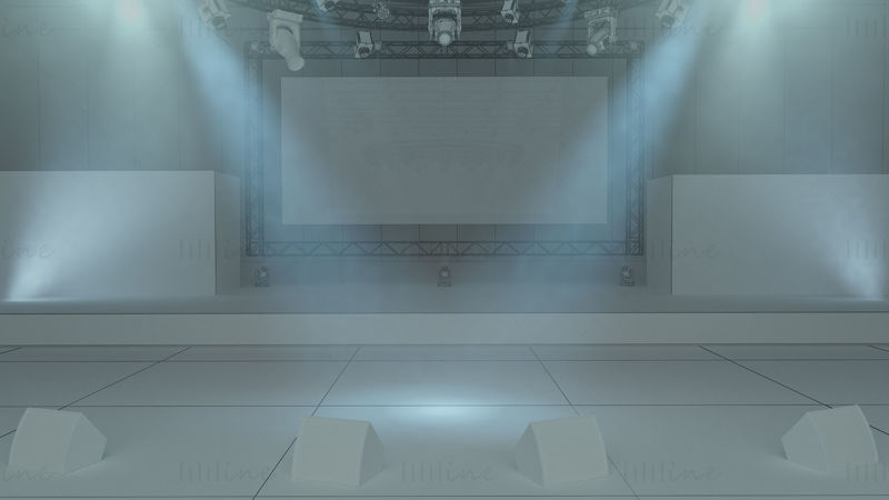 Virtual Stage 3D Model Scene