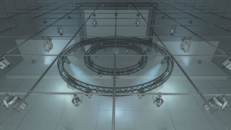 Virtual Stage 3D Model Scene