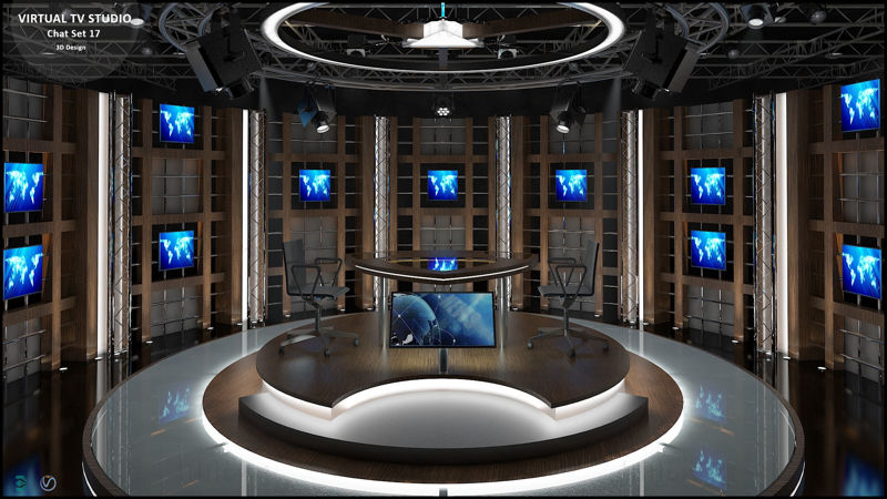Sanal TV Stüdyo Sohbeti 3D Model Seti 17