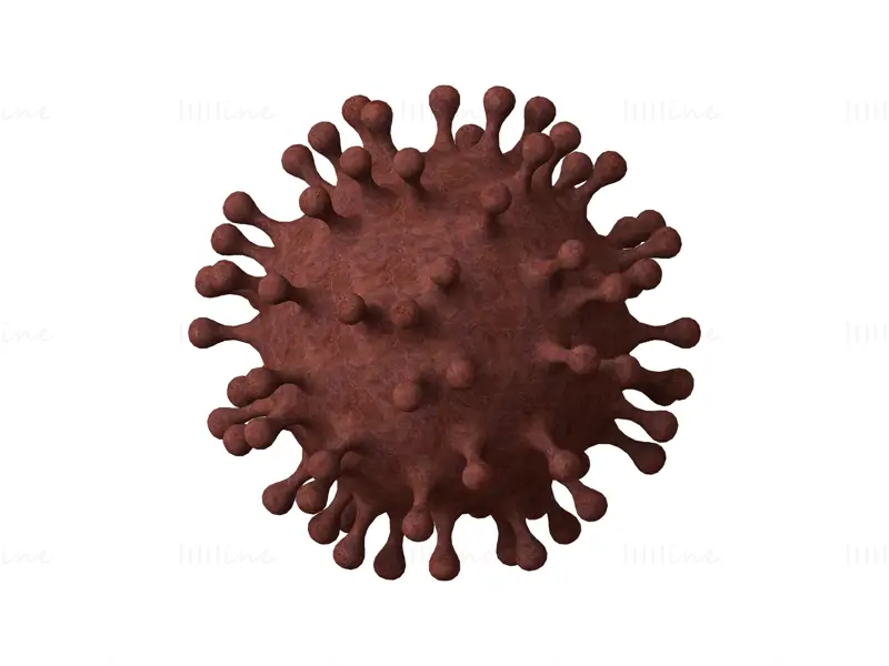 Virus Shaped Stress Ball 3D Printing Model STL (5 Inch)