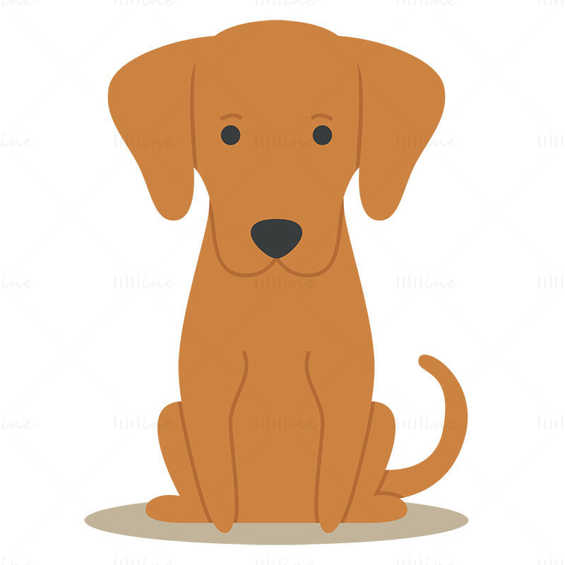 Vector de desene animate câine Vizsla
