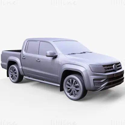 Voiture Volkswagen Amarok Highline DoubleCab UK Spec 2020 modèle 3D