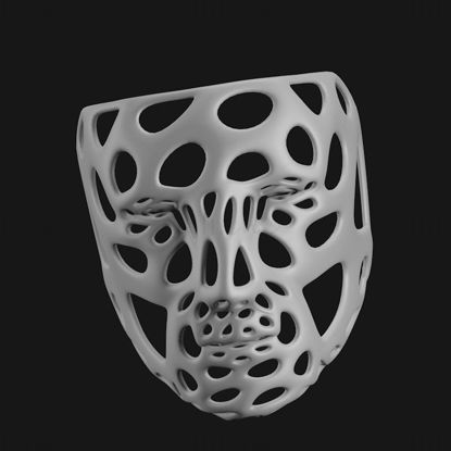 Voronoi-Maske 3D-Druckmodell STL