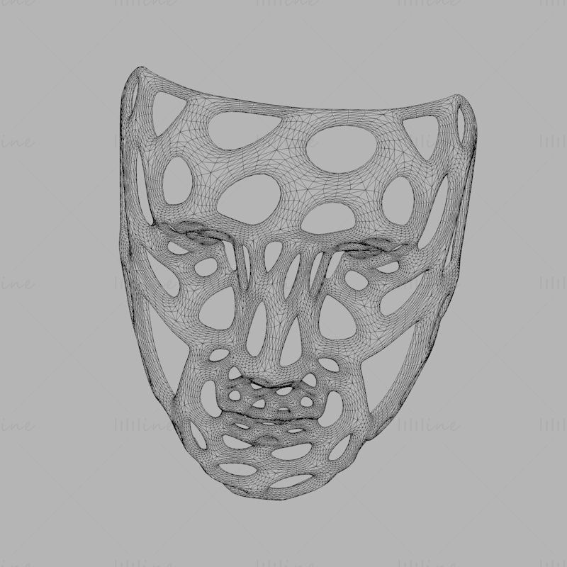 Masca Voronoi model imprimare 3d STL