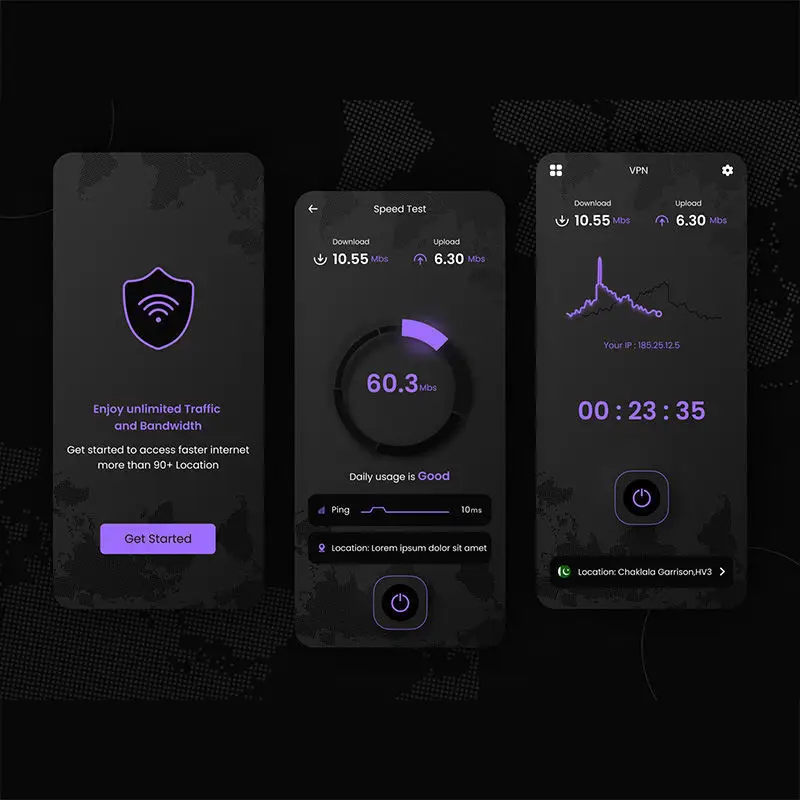 VPN App UI/UX Design Figma Template