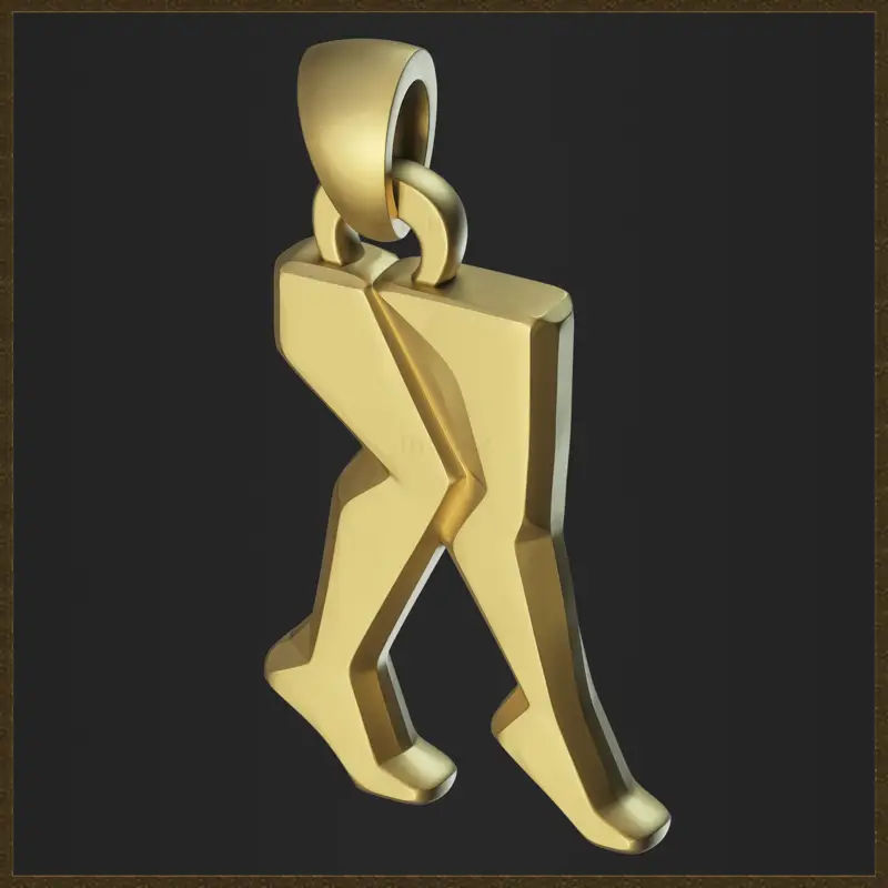 3D-model za oblikovanje obeska za nakit z hojo po nogah
