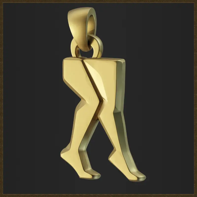 3D-model za oblikovanje obeska za nakit z hojo po nogah