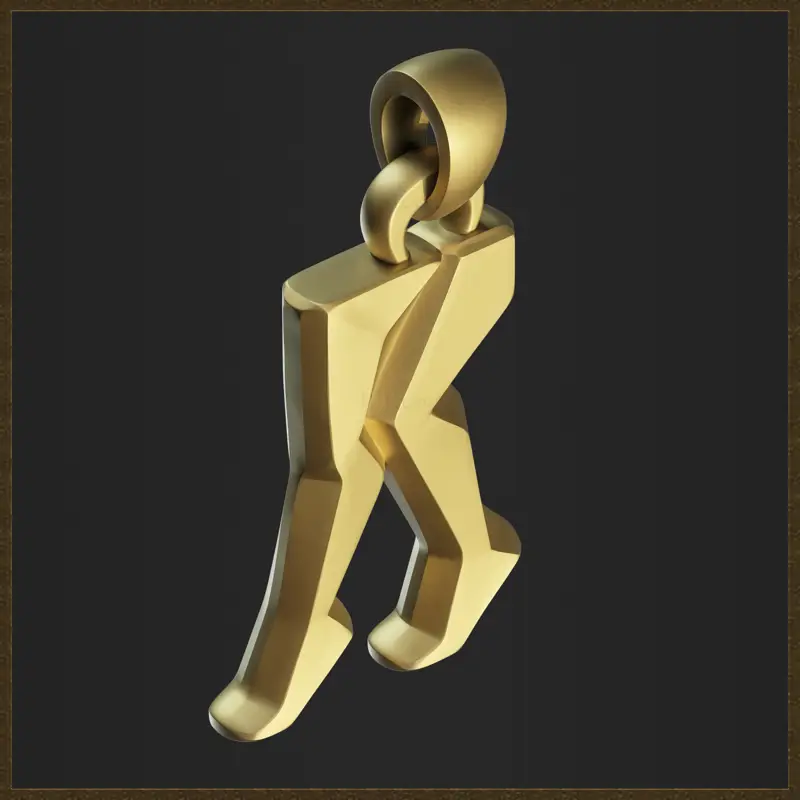 3D-model za oblikovanje obeska za nakit z hojo po nogah
