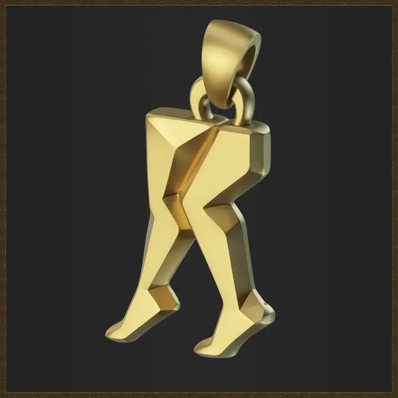 3D-model za oblikovanje obeska za nakit z hojo po nogah