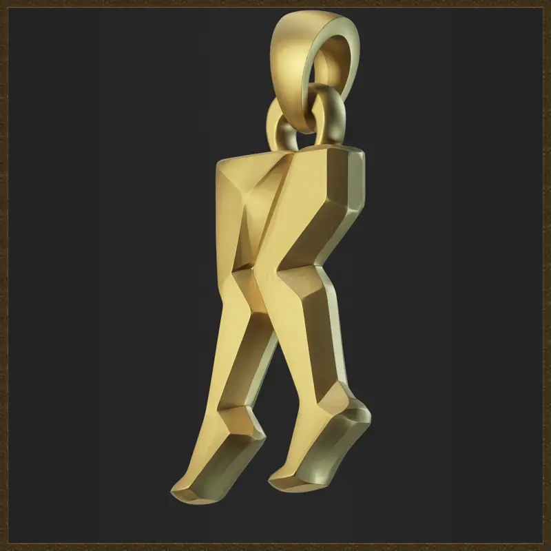 3D-model za oblikovanje obeska za nakit z hojo po nogah
