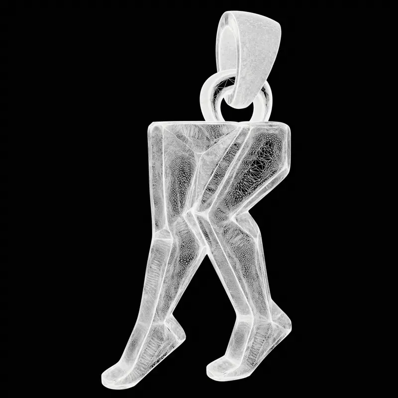 3D-model za oblikovanje obeska za nakit z hojo po nogah