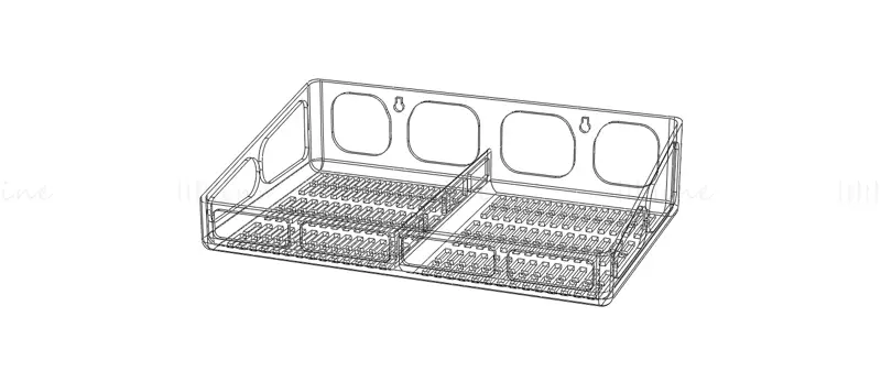 壁挂式多功能搁板 3D 打印模型 STL