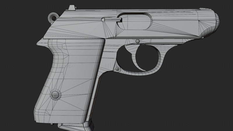 مدل سه بعدی Walther PPK