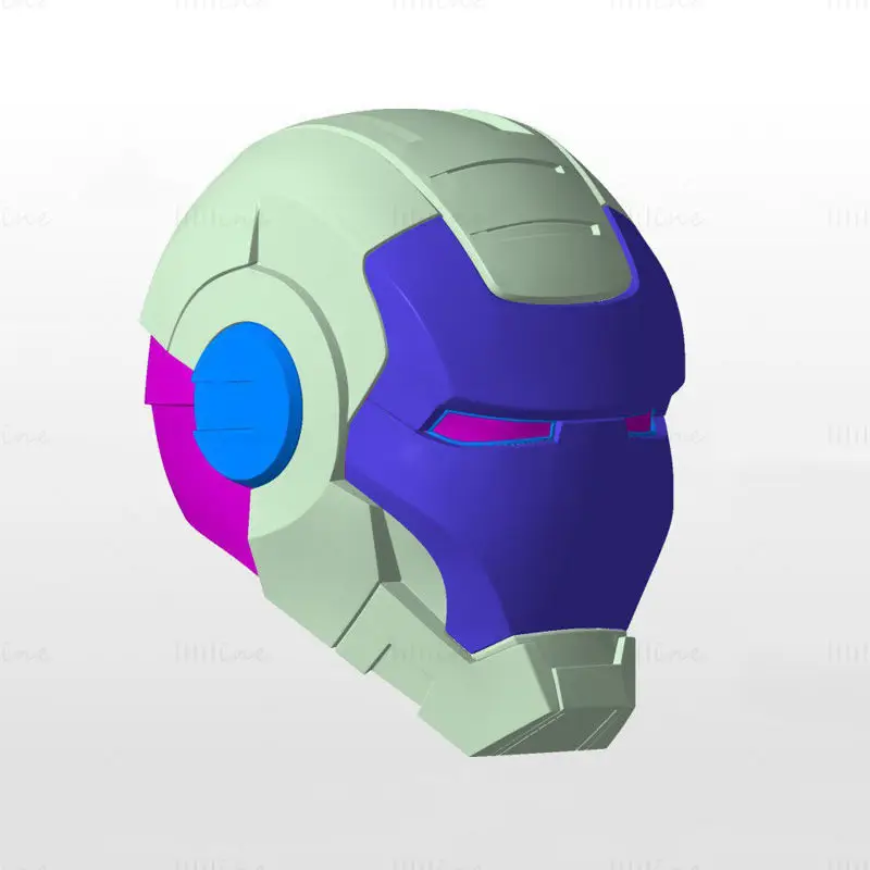 War Machine MK1 helm Iron Man Mark 1 3D-printmodel STL