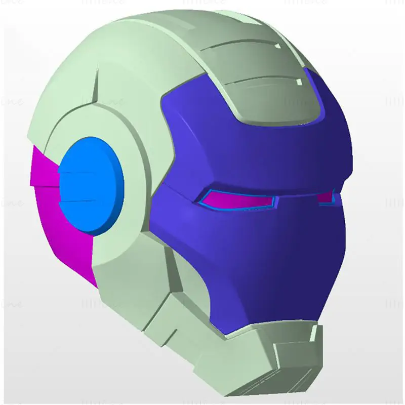 Модель 3D-печати в полной броне War Machine MK1 Iron Man Mark I
