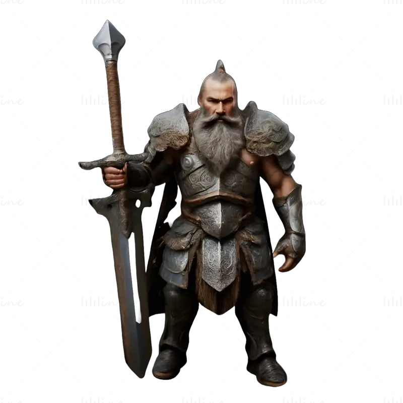 Warrior Guardian Miniatures 3D Print Model