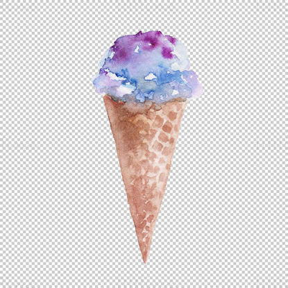 Watercolor ice cream png